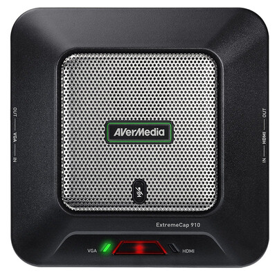 

AVerMedia AVerMedia CV910 Round audio&video master CV910 HD video conference micro-track recording artifact HDMI video box VGA capture audio&video capture