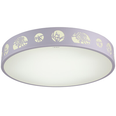 

Three male aurora led ceiling light warm romantic simple carved carved bedroom bedroom lights round third gear 24W diameter of about 450mm