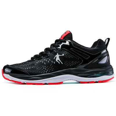 

Qiaodan men s shoes running shoes breathable casual shoes XM1570261 black shiny green 45