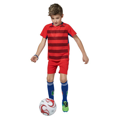 

Anta (ANTA) children's clothing boys soccer game set children's sports leisure two-piece suit 35724201 big red 160