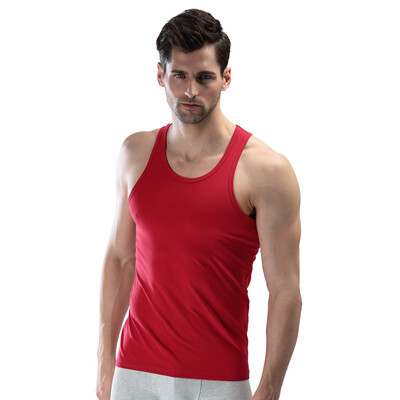 

Scarecrow Men&39s Lace Lycra Cotton Solid Color Round Shirt Sports Long Sleeve Bottom Vest Male 82932 Red