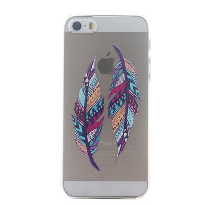 

Feather Pattern Soft Thin TPU Rubber Silicone Gel Case Cover for IPHONE 55S5SE