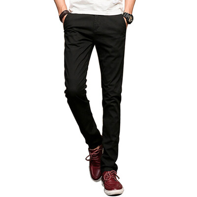 

GLO-STORY Вскользь кальсоны Мужские города Модные повседневные брюки Тонкие брюки Мужчины LXK71101 Черный 31