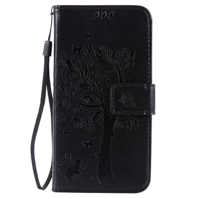 

Black Tree Design PU Leather Flip Cover Wallet Card Holder Case for HUAWEI Y5II