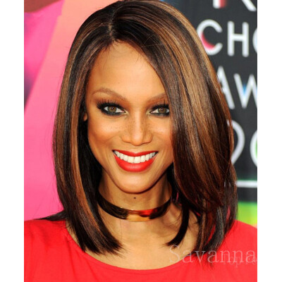 

Top quality brazilian glueless short bob full lace human hair wigs highlight silky straight bob lace front wigs for black women