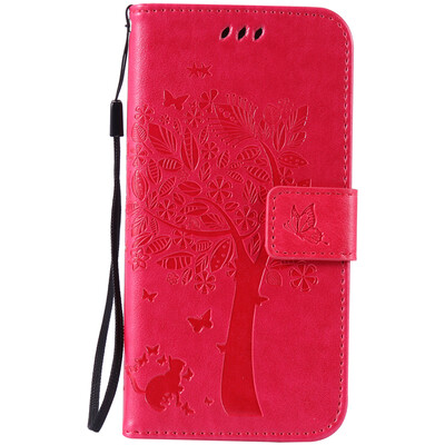 

Rose Tree Design Кожа PU откидной крышки Кошелек Карты Держатель чехол для SAMSUNG S6
