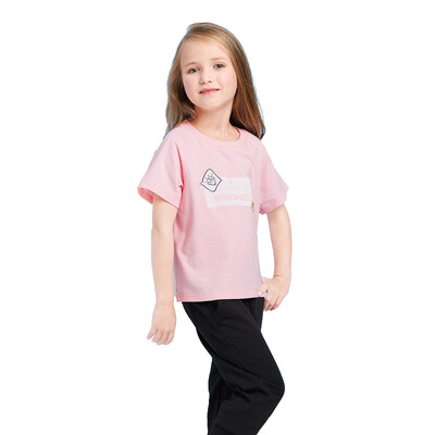 

Balabarra BALABALA female middle boy short sleeve suit summer two sets of sleeved casual women 28192170153 dream powder 140