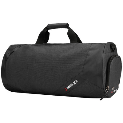 

SVVISSGEM дорожная сумка большая емкость на открытом воздухе ручной ручной сумка для багажа цилиндр Сумка для плеча сумка для фитнеса для мужчин и женщин с отдельной сумкой для обуви SA-9928C черный