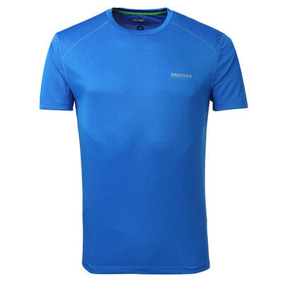 

Marmot Marmot быстро сухая футболка мужская дышащая пот шею с коротким рукавом одежда F60390 темно-синий M