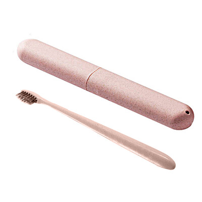 

Bunny Nepal Wheat Straw Wash Water Cup Tableware Series Wheat Toothbrush Case Portable Travel Outlet Capsule Wash Cup Toothbrush Case Set With Wheat Soft Toothbrush North European Powder