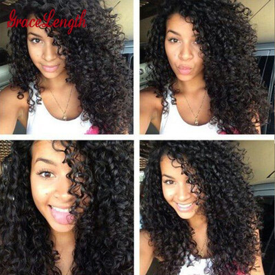 

Raw Indian Virgin Hair 3 Bundles Deep Wave With Closure 8A Indian Deep Curly With Closure Grace Length Hair Curly Human Hair Weave