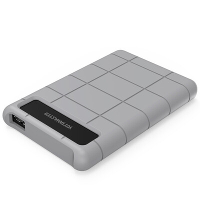 

YottaMaster E1-U3 25-inch USB30 notebook mobile hard disk silicone box SATA30 chip-free tools to support solid-state SSD mechanical hard disk gray