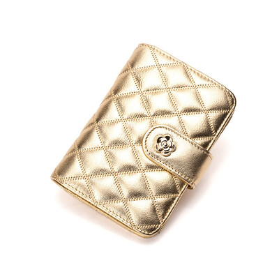 

Женская кошелек LANVERA Короткие кошельки для женщин Корейская корейская и корейская кошельки для овчины Мини-куклы L6965 Gold