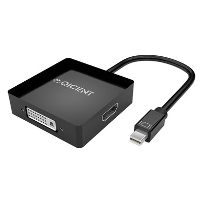 

QIC MFV-BK Mini DP to VGA Adapter Mini Displayport Adapter HD Interface Cable Apple MacBook / Air Pro Lightning Interface Projector