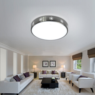 

[Jingdong Supermarket] NVC lighting (NVC) ceiling lamp led lamp bedroom balcony aisle creative hollow sunflower drawing aluminum frame round monochromatic light 24W