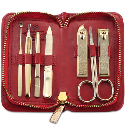 

[Супермаркет] Jingdong 777 кусачки для ногтей Набор для ногтей ножницы плоскогубцы обрезные портфель по уходу за красоты семь наборов NTS-6016G Carmine (импорт)