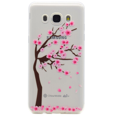 

Cherry tree Pattern Soft Thin TPU Rubber Silicone Gel Case Cover for Samsung Galaxy J7 2016/J710