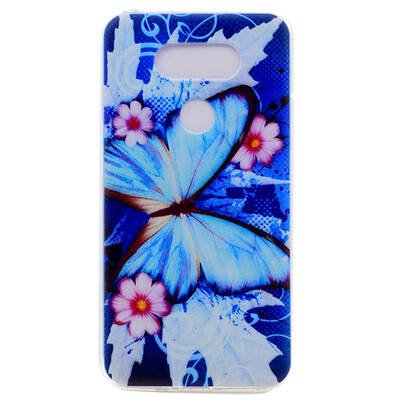 

Blue butterfly Pattern Soft Thin TPU Rubber Silicone Gel Case Cover for LG G5