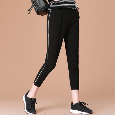 

City Plus CITYPLUS Arts Fan wild loose waistback pants loose pants 7 casual pants CWKX174168 black M