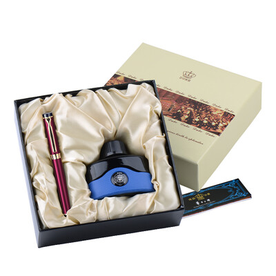 

Duke DUKE Knox gold clip fashion red pen iridium pen ink pen ink gift set