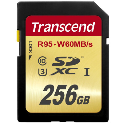 

Высокоскоростная карта памяти Transcend 256 ГБ UHS-I U3 SD (считывание данных на скорости 95 Мбит / с 60 Мбит / с) (частицы MLC)