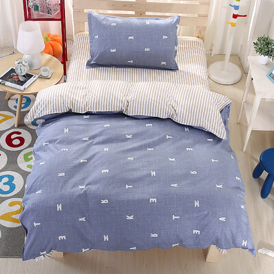 

JIUZHOULU cotton student bed set/bed kit (duvet cover/fitted sheet/pillowcase) 1.2m bed