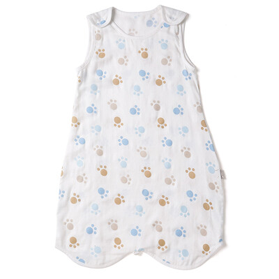 

[Jingdong supermarket] Mi Le fish baby sleeping bag gauze one vest sleeping bag (small footprint) blue 80cm