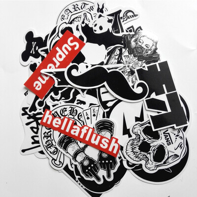 

Xinqin transparent trace tide card suitcase stickers skateboarding luggage luggage carts car stickers waterproof can be moved graffiti stickers 45 sheets are not heavy
