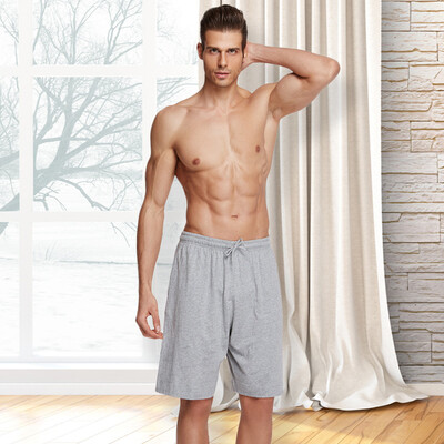 

Jingdong supermarket] Playboy 7766 cotton sports shorts male spring and summer beach pants loose five pants pants big pants light gray