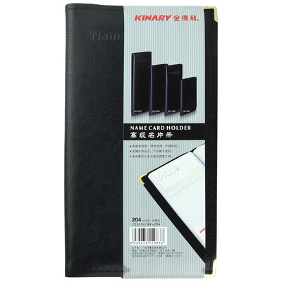 

Jindeli NV-272 senior soft leather business card book 272 black