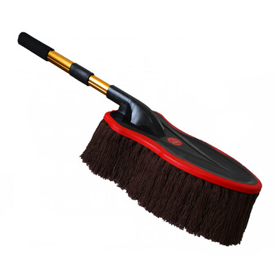 

Car kiss multi-purpose cleaning car tweezers aluminum alloy telescopic rod dust removal wax cotton line brown