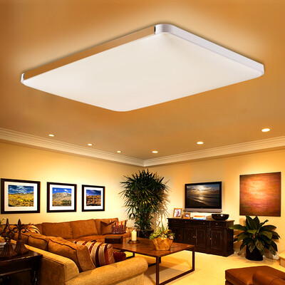 

NVC Потолочные светильники Гостиная Лампы Светильники Лампы могут контролироваться Apple Light Rectangular Promise Polishing Gold (80 Вт с дистанционным управлением)