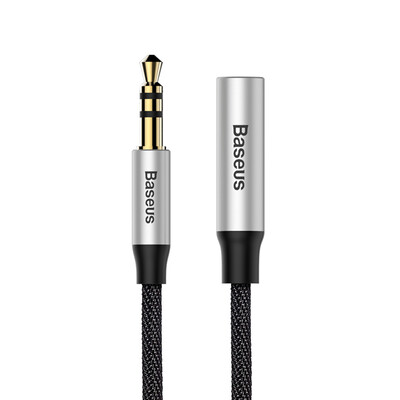 

Baseus art pattern audio extension line M31 one end 35 male&one end 35 female 15M silver black