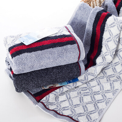 

Вогезы Jie Ю. хлопка полотенце два установлены пряжи окрашенные атласное переплетение полотенце для лица говоря высокого класса мужской бизнес 34 * 74см светло-серый + темно-серый