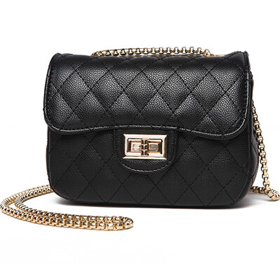 

DEER LOVE diamond bag mini simple shoulder Messenger chain bag LE1705 black