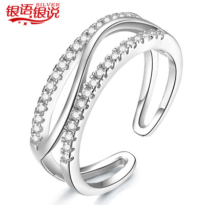 

Silver Silver Fashion Fashion 925 Silver Ring Open Silver Jewelry Rose Gold
