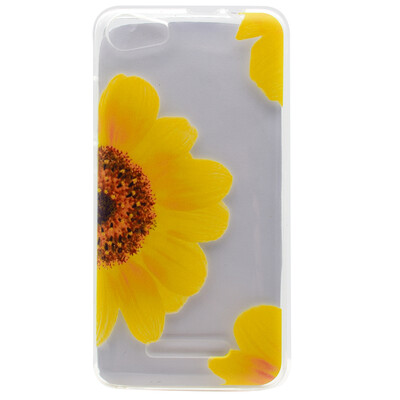 

Sunflower Pattern Soft Thin TPU Rubber Silicone Gel Case Cover for Wiko Lenny 2