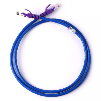 

AMPCOM AMCAT5E0820 PU Project-level network jumper ultra-five cable pure copper 8-core oxygen-free copper crystal head cable 2 m purple jacket
