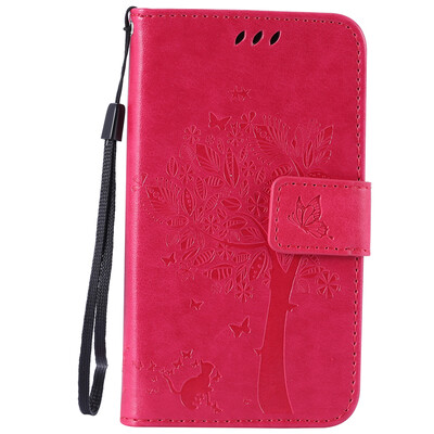 

Rose Tree Design Кожа PU откидной крышки Кошелек Карты Держатель чехол для LG K4