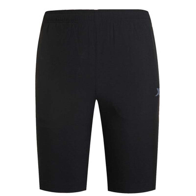 

[Jingdong Supermarket] Xtep (XTEP) men's pants breathable leisure woven pants comfortable micro-bullet running shorts 883229679338 black M