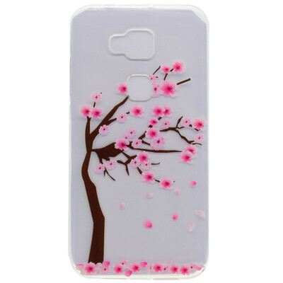

Cherry tree Pattern Soft Thin TPU Rubber Silicone Gel Case Cover for Huawei G8GX8