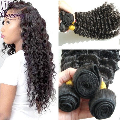 

8A Deep Wave Brazilian Virgin Hair Weaves Brazilian Deep Wave Virgin Human Hair 3 Bundles Deep Wave Virgin Hair Weave Bundles
