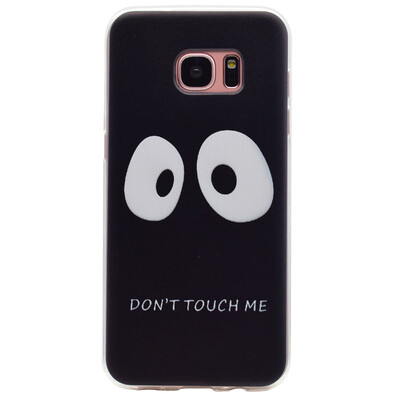 

Do not touch me Pattern Soft Thin TPU Rubber Silicone Gel Case Cover for Samsung GALAXY S7 Edge