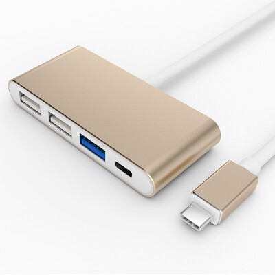 

BIAZE Type-C Conversion Cable Apple Notebook MacBook USB-адаптер HUB-конвертер Type-C в Type-c 3-портовый USB-концентратор One-Three-R7-Gold