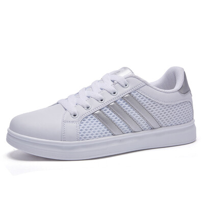 

Camel (CAMEL) board shoes men and women couples leisure sports shoes breathable white shoes A71360607 white / silver 39