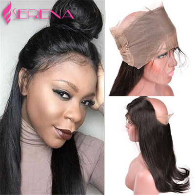 

360 Lace Frontal Closure With Bundles Peruvian Virgin Hair Straight With 360 Frontal Pre Plucked 360 Lace Frontal With Bundles