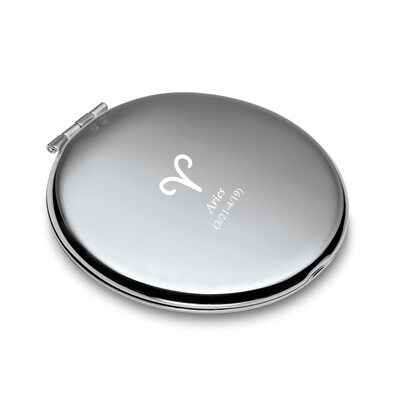 

Germany Felicity PHILIPPI portable makeup mirror bright silver thin creative twelve constellations Valentine&39s Day Aries 193124