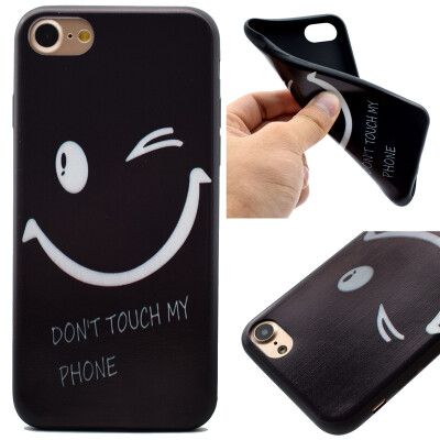 Smiling face Pattern Soft Thin TPU Rubber Silicone Gel Case Cover for IPHONE 7 Plus