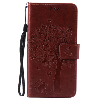 

Brown Tree Design PU Leather Flip Cover Wallet Card Holder Case for HUAWEI HONOR 5C