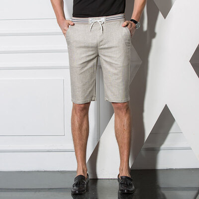 

SHENGUI / Slim your men 's summer breathable linen leisure pants skull  HWDDK606